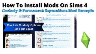 How To Install Custody amp Permanent Separations Mod For Sims 4  2024 [upl. by Andra]