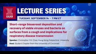 AAAR Lecture Series Shortrange bioaerosol deposition recovery of viruses and bacteria on surfaces [upl. by Pappas60]