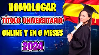 🎓 Nuevo Procedimiento de HOMOLOGACIÓN ONLINE del TÍTULO UNIVERSITARIO en España paso a paso 2024 [upl. by Danya]