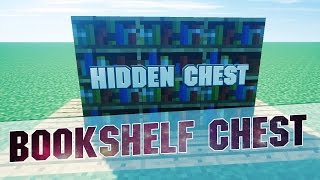 Minecraft  Hidden Bookshelf Chest Tutorial  Useful Storage Trick in Minecraft 183  18  17 [upl. by Mccandless400]