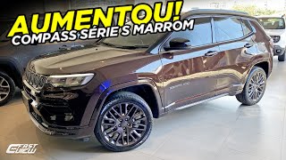 NOVO JEEP COMPASS SÉRIE S 2022 MARROM VERSÃO LUXUOSA COM MOTOR 13 TURBO FLEX E TETO SOLAR [upl. by Froemming]