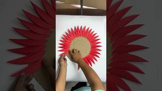 Beautiful Flower Wall Decor Craft using Paper short youtubeshort viral reel trending diycrafts [upl. by Jehiel]