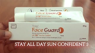 Tvaksh FaceGuard Silicon Sunscreen Gel SPF30 REVIEW [upl. by Enirhtac576]