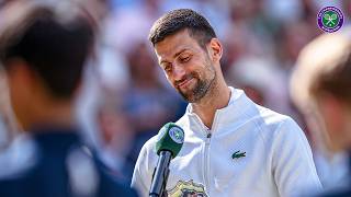 quotHe was playing some unbelievable tennisquot  Novak Djokovic  Oncourt Interview  Wimbledon 2024 [upl. by Jenni]