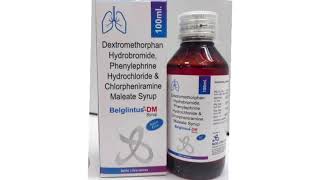 Belglintus DM Syrup Dextromethorphan Hydrobromide Phenylephrine Hydrochloride Chlorpheniramine Syrup [upl. by Olotrab321]