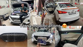 2022 verna sx modified  Roof spoilers for verna  diffuser for verna 2022  modified verna [upl. by Lletnahc749]