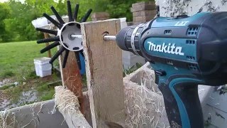 DIY cordless Chicken plucker in action [upl. by Amara]