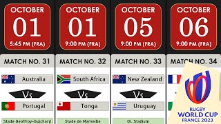 Rugby World Cup 2023 Fixtures  Schedule amp Venues  RWC Group Stage [upl. by Seebeck]