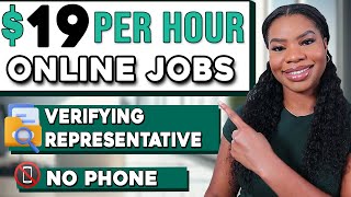 📵 No Phone Calls 19hr Verifying Representative Work From Home Job [upl. by Wieren]