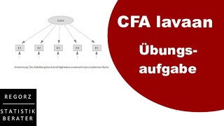 CFA mit lavaan Übungsaufgabe [upl. by Adamik]