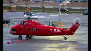 Sikorsky S58 Hoisting HVAC Units at Yorkdale Mall Pt 1 with Cockpit views and Audio [upl. by Essiralc]