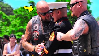 Injured Marine Holds Salute For 3 Hours Then Bikers Suddenly Appear amp Do The Unthinkable [upl. by Nomit]