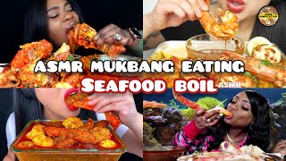 SEAFOOD ASMR Mukbang eating Compilation [upl. by Fleece878]