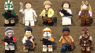 LEGO Star Wars The Skywalker Saga  All Hero Characters Showcase 4K 60FPS [upl. by Atnad]