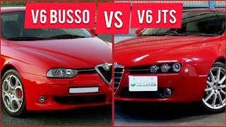 Alfa Romeo 32 V6 Busso VS 32 JTS V6 Ti Exhaust Sound Battle [upl. by Rotkiv]