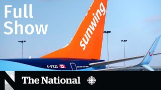 CBC News The National  Sunwing travellers Pope Benedict Lost bunny returned [upl. by Soilissav]