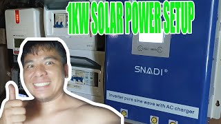 SOLARSNADISNAT 1KW DIY SOLAR POWER SYSTEM SETUP [upl. by Tomkiel]