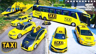 GTA 5  Stealing SECRET TAXI CARS with Franklin Real Life Cars 247 [upl. by Dust]