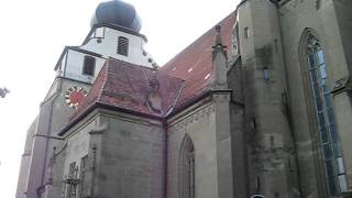 Herrenberg Stiftskirche 911 Sabbatläuten und Uhrenschlag [upl. by Aralomo]