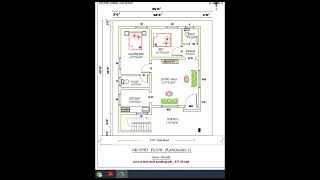 east facing house plan I 28 x 31 ground floor vastu plan I 2bhk plan I civil engineering drawing [upl. by Balcer729]