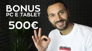 Come richiedere BONUS PC e Tablet da 500€ [upl. by Nicoli62]