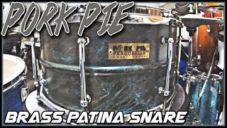 Pork Pie Brass Patina 13quot x 7quot Snare Drum  DemoReview [upl. by Radek]