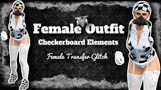 GTA5 Female Components I Female Checkerboard Modded Outfit Transfer Glitch [upl. by Anilet712]