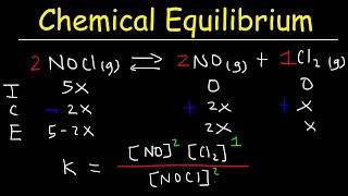 Chemical Equilibrium Constant K  Ice Tables  Kp and Kc [upl. by Ro]