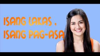 Pagbangon  Julie Anne San Jose Lyrics  Picture [upl. by Yelnik]