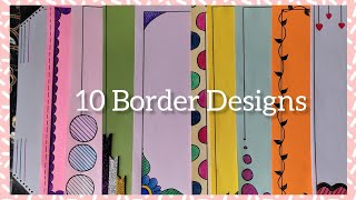 10 border designs for project Part 1 Easy and beautiful diy project CreativityCorner2k5 [upl. by Harikahs846]