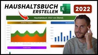 Excel Haushaltsbuch erstellen inkl Dashboard 📊 Anleitung amp Vorlage [upl. by Christi146]