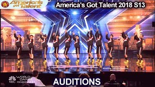 Junior New System JNS FILIPINO High Heels Dance Group Americas Got Talent 2018 Auditions S13E01 [upl. by Moazami]