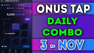 Onus Tap Tap Tap Daily Code 3rd November 2024  Today Onus Daily Code  AGP onusdailycode [upl. by Narud]