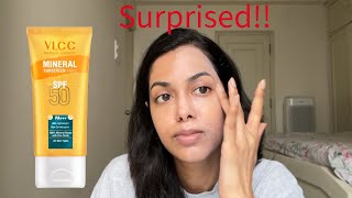 VLCC TINTED mineral sunscreen Detailed review watch till the end new launch NOT SPONSORED [upl. by Animar]