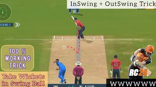 Swing Ball Wicket Taking Trick 💯  Real Cricket 24 Bowling Tips  RC24 [upl. by Kcirrem]