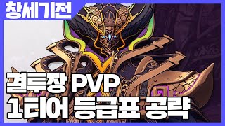 창세기전 모바일 결투장 PVP 1티어 등급표 공략 사키엘TV [upl. by Rica]