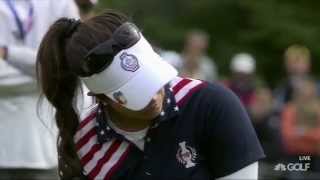 Gerina Piller Makes Up and Down To Win Match and Keep US Alive in Solheim Cup [upl. by Cullie]