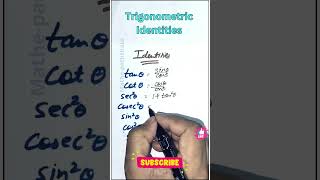 Trigonometric Identities Trigonometric identities trigonometry trigonometria trigonometrytrick [upl. by Modesta]