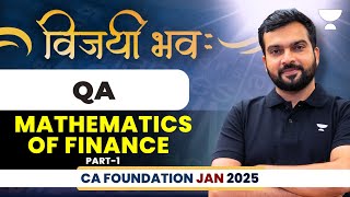 Mathematics of Finance Most Expected Question  CA Foundation Jan25  Part1  Hitesh Parma [upl. by Nue]