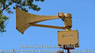 Federal Signal Thunderbolt 1003 Special Test  Alternate Wail  Bement IL  8123 [upl. by Avaria]