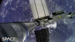 See SpaceX deploy V2 mini satellites for 1st time in amazing view from space [upl. by Gervais423]