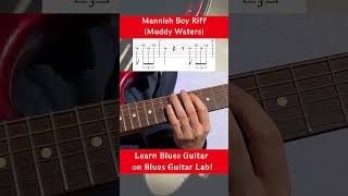 Mannish Boy by Muddy Waters Main Riff 5 shorts bluesguitarlessons muddywaters [upl. by Eelarual]