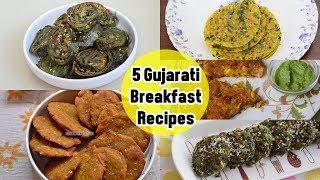 5 Gujarati Breakfast Recipes  ५ गुजराती नाश्ते की रेसिपी  Priya R  Magic of Indian Rasoi [upl. by Anialram803]