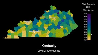 Has the work commute time declined in Kentucky [upl. by Dempstor]