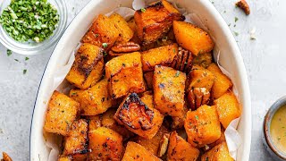 Roasted Butternut Squash 2 Ways  Oven  Air Fryer [upl. by Eiral]