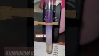 ALUMUNIUM ION CONFIRMATORY TEST bluelakeformation alumuniumionformation lithmussolution colour [upl. by Akelahs]