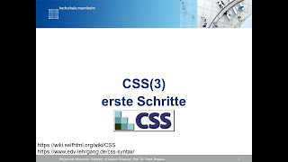 CSS erste Schritte [upl. by Darren186]