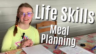 Weekly menu plan  life skill lessons [upl. by Naasar289]