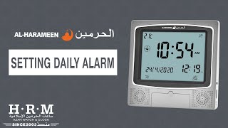 SETTING DAILY ALARM  ALHARAMEEN TABLE amp WALL CLOCKG1G2 [upl. by Eimot]