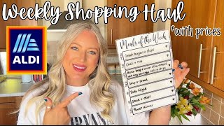 UK WEEKLY FOOD SHOPPING HAUL  WITH MEAL PLAN AND PRICES groceryhaul aldi mealideas tradwife [upl. by Dorisa]